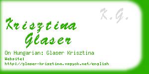 krisztina glaser business card